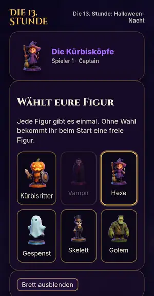 Handy: Figur für das Team wählen