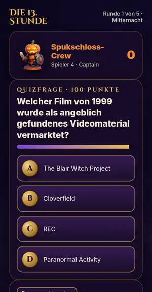 Handy: Quizfrage mit vier Antworten