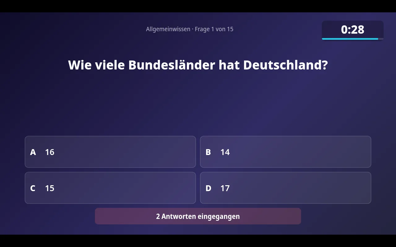 3. Frage auf dem Beamer